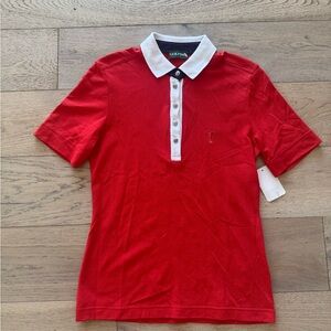 Golfino Polo Shirt Red White Blue Size 6